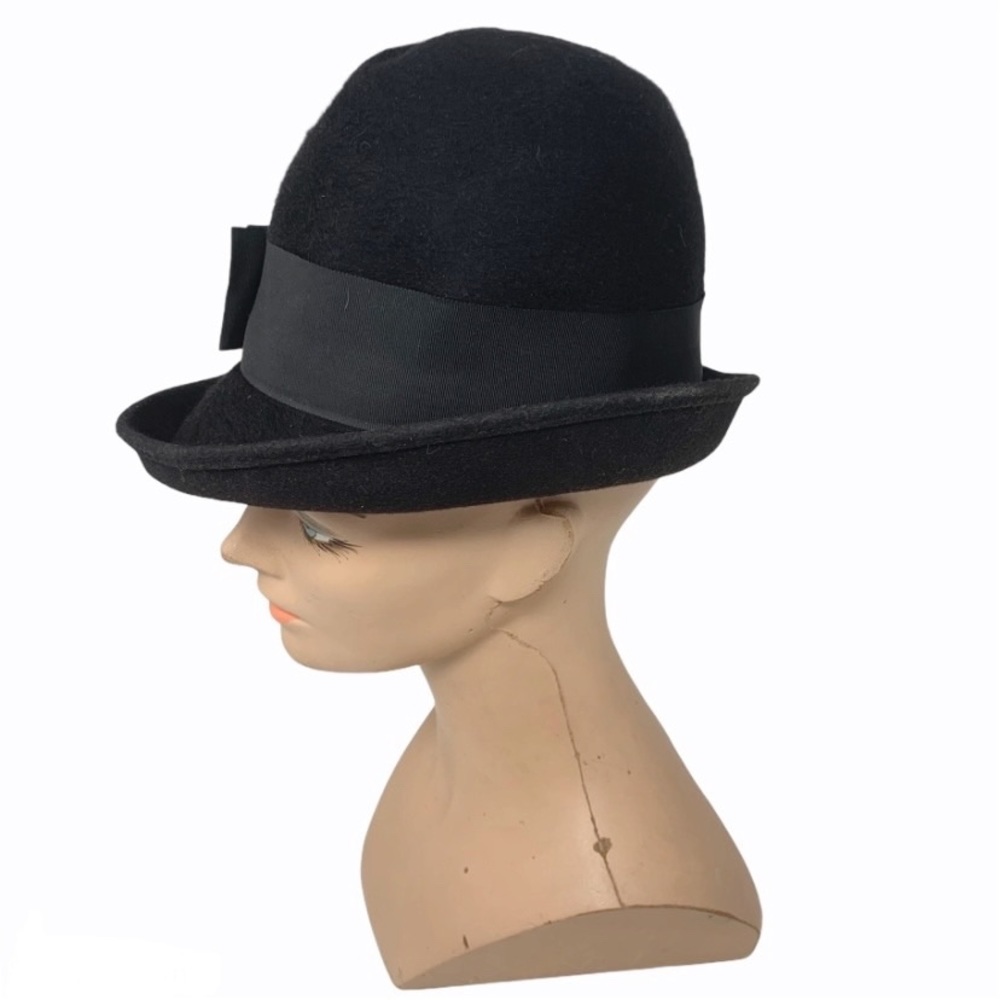 Vintage Henry Pollak Soleil Soie Felted Cloche Hat